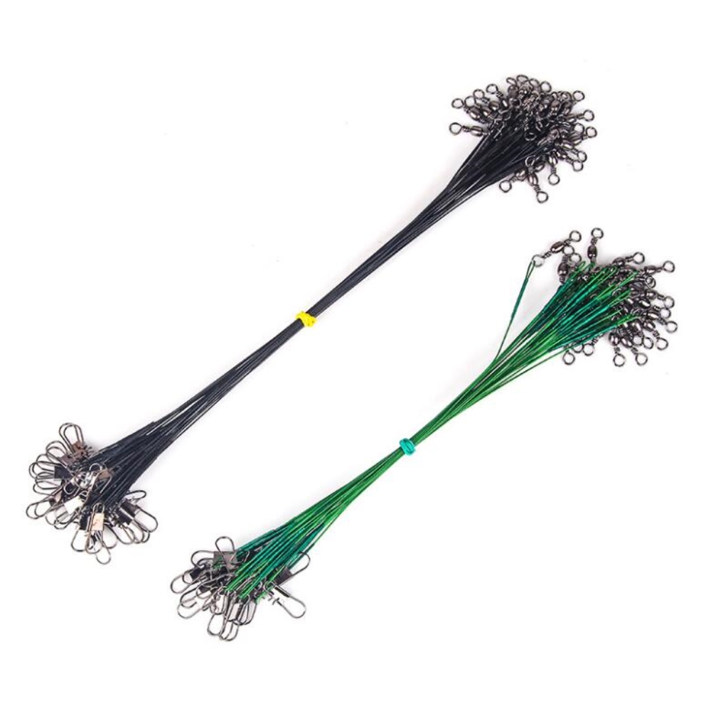 10pcs/lot Anti Bite Steel Fish - Leader Line ulasan dan harga