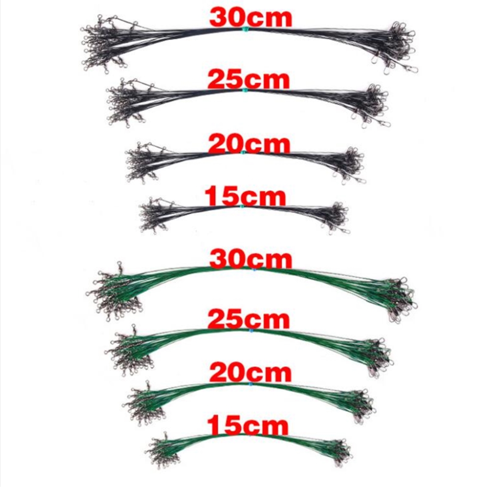 10pcs/lot Anti Bite Steel Fish - Leader Line ulasan dan harga