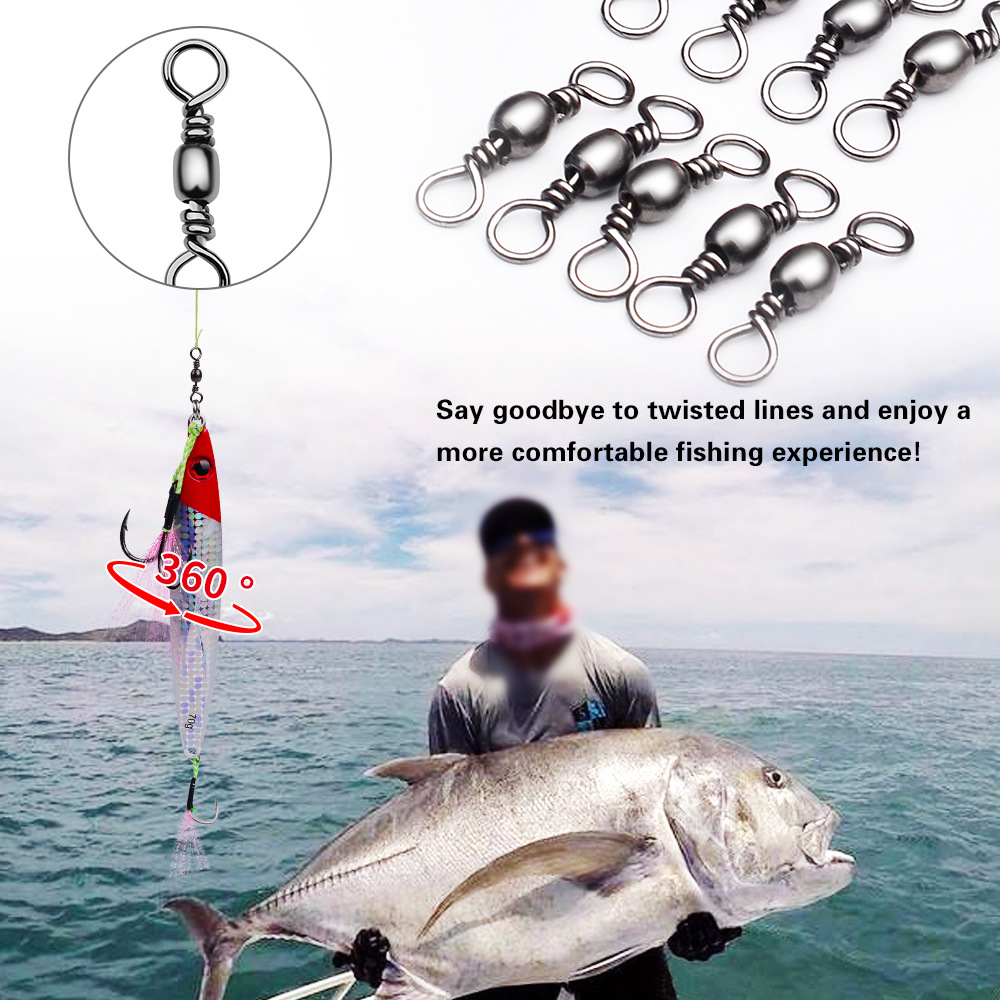 100Pcs Fishing Swivels Connect - Leader Line ulasan dan harga