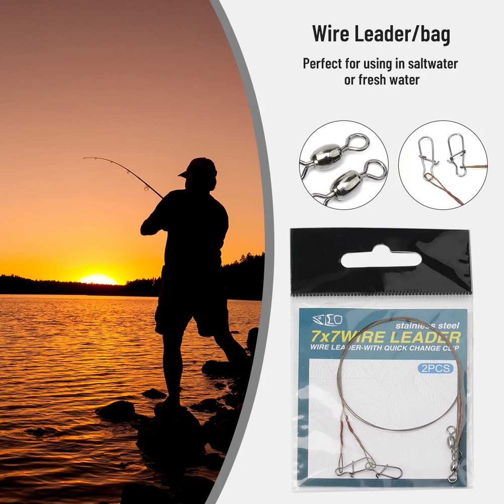 2pcs/Pack Fishing Line Steel W - Leader Line ulasan dan harga