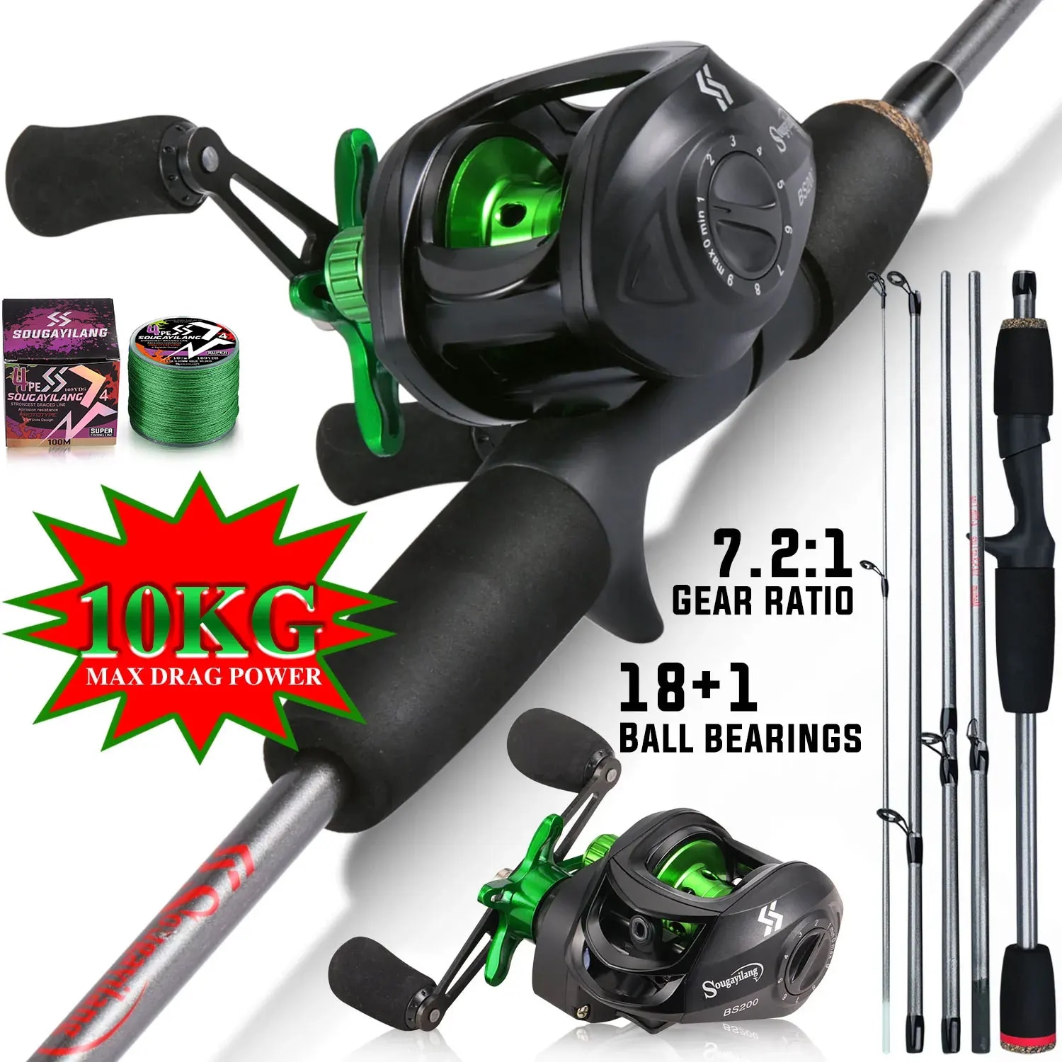 Sougayilang Fishing Rod Combo  - Fishing Line Spooler ulasan dan harga