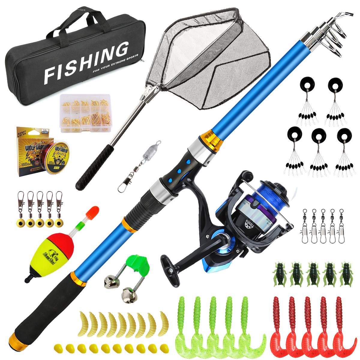2.1-3.6M Telescopic Glass Fibe - Fishing Line Spooler ulasan dan harga